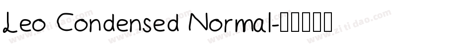 Leo Condensed Normal字体转换